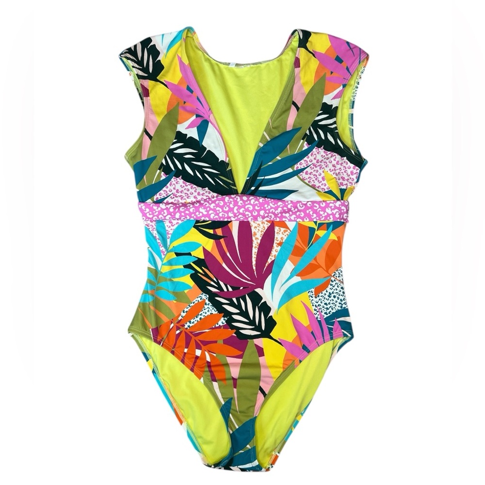 Bleu Rod Beattie Wild at Heart Cap Sleeve One Piece Swimsuit Size 8 - Picture 5 of 10
